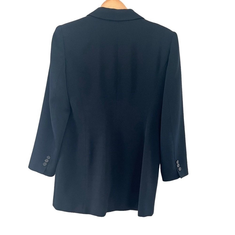 Ralph Lauren LRL Women's Black 100% Wool Blazer Size 6 Lined - Picture 2 of 15